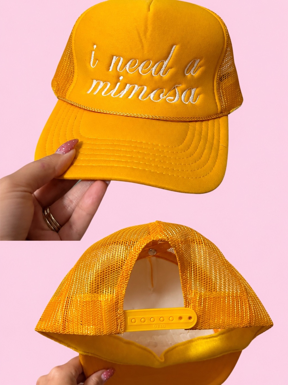 I Need a Mimosa Yellow Trucker Hat